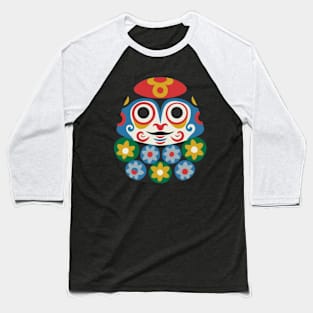 Daruma Owl Doll Baseball T-Shirt